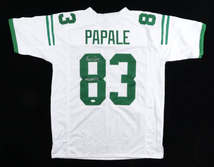 VINCE PAPALE "INVINCIBLE" SIGNED AUTOGRAPHED EAGLES GREEN CUSTOM JERSEY JSA COA