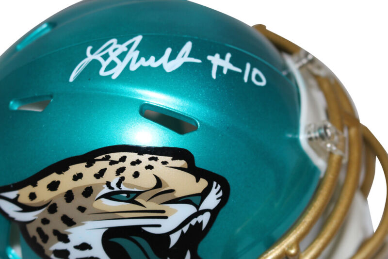 Laviska Shenault Signed Jacksonville Jaguars Flash Mini Helmet Beckett 35268
