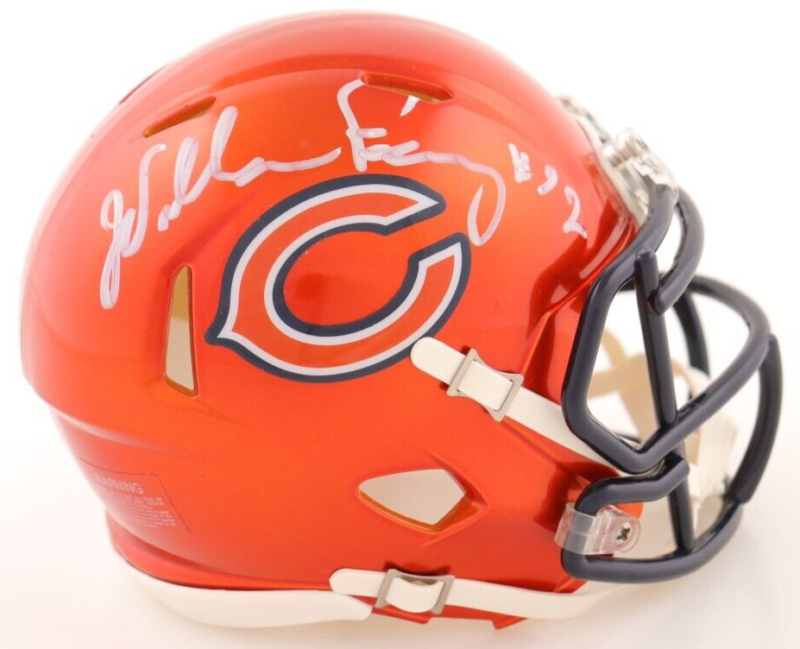 WILLIAM PERRY FRIDGE SIGNED AUTOGRAPHED CHICAGO BEARS FLASH MINI HELMET PSA COA