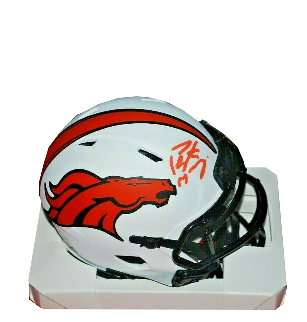 PEYTON MANNING Denver broncos signed Lunar Eclipse Mini Helmet (FAN COA)