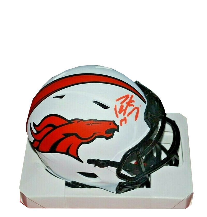 PEYTON MANNING Denver broncos signed Lunar Eclipse Mini Helmet (FAN COA)