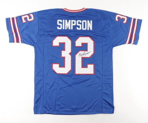 OJ Simpson Signed White Buffalo Bills Jersey #32 Inscribed The Juice JSA COA