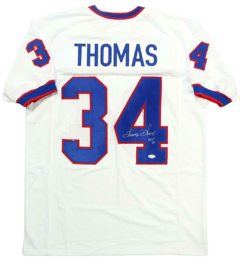 Autographed/Signed Thurman Thomas Buffalo Blue Football Jersey JSA