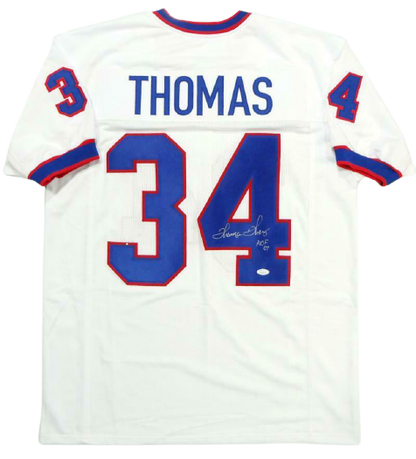 Thurman Thomas Buffalo Bills Signed White Pro Style Jersey with HOF (JSA COA)