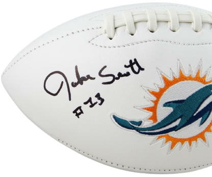 Jake Scott Miami Dolphins Signed Miami Dolphins Logo Football with MVP SB VII (JSA COA)