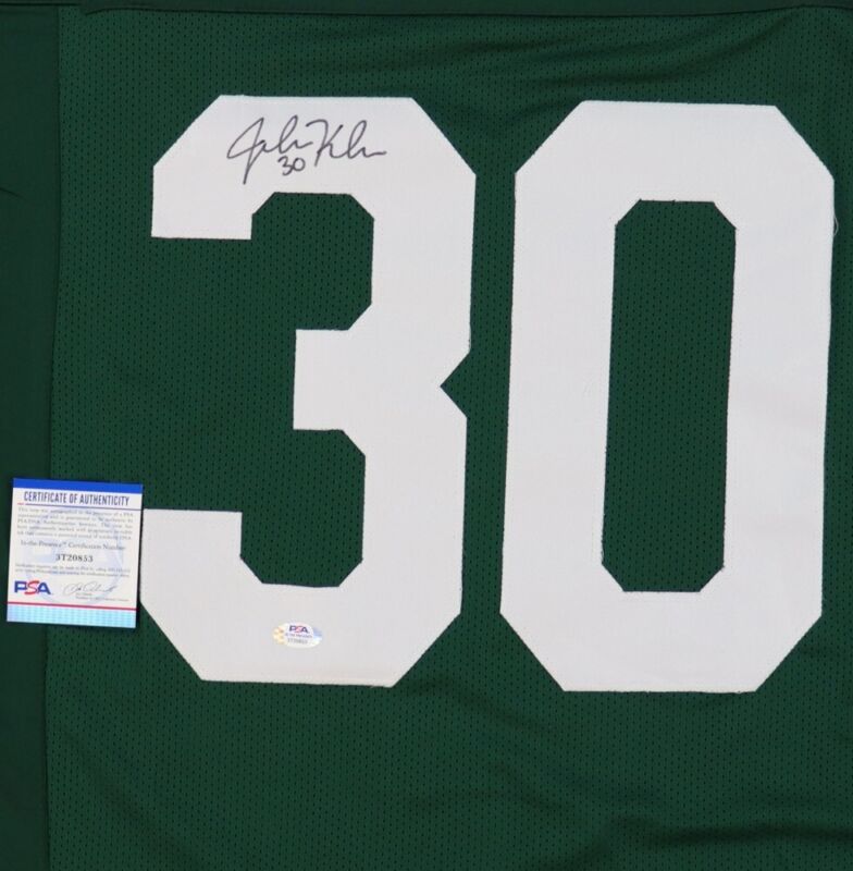 JOHN KUHN SIGNED AUTOGRAPHED GREEN BAY PACKERS CUSTOM JERSEY PSA COA
