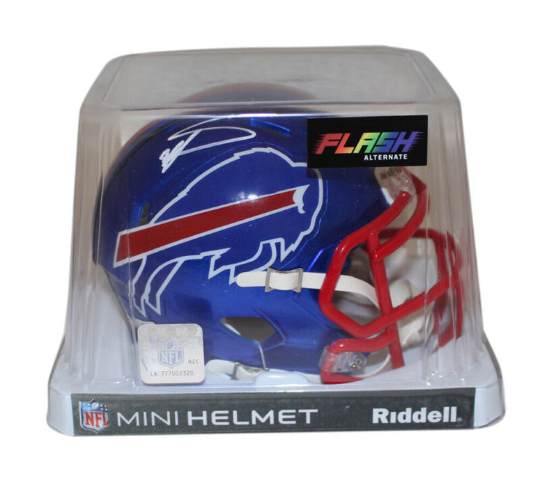 Stefon Diggs Autographed/Signed Buffalo Bills Flash Mini Helmet Beckett 37040
