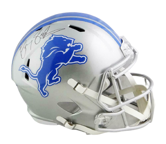 Barry Sanders Detroit Lions Signed Detroit Lions Full-sized Speed Helmet (BAS COA)