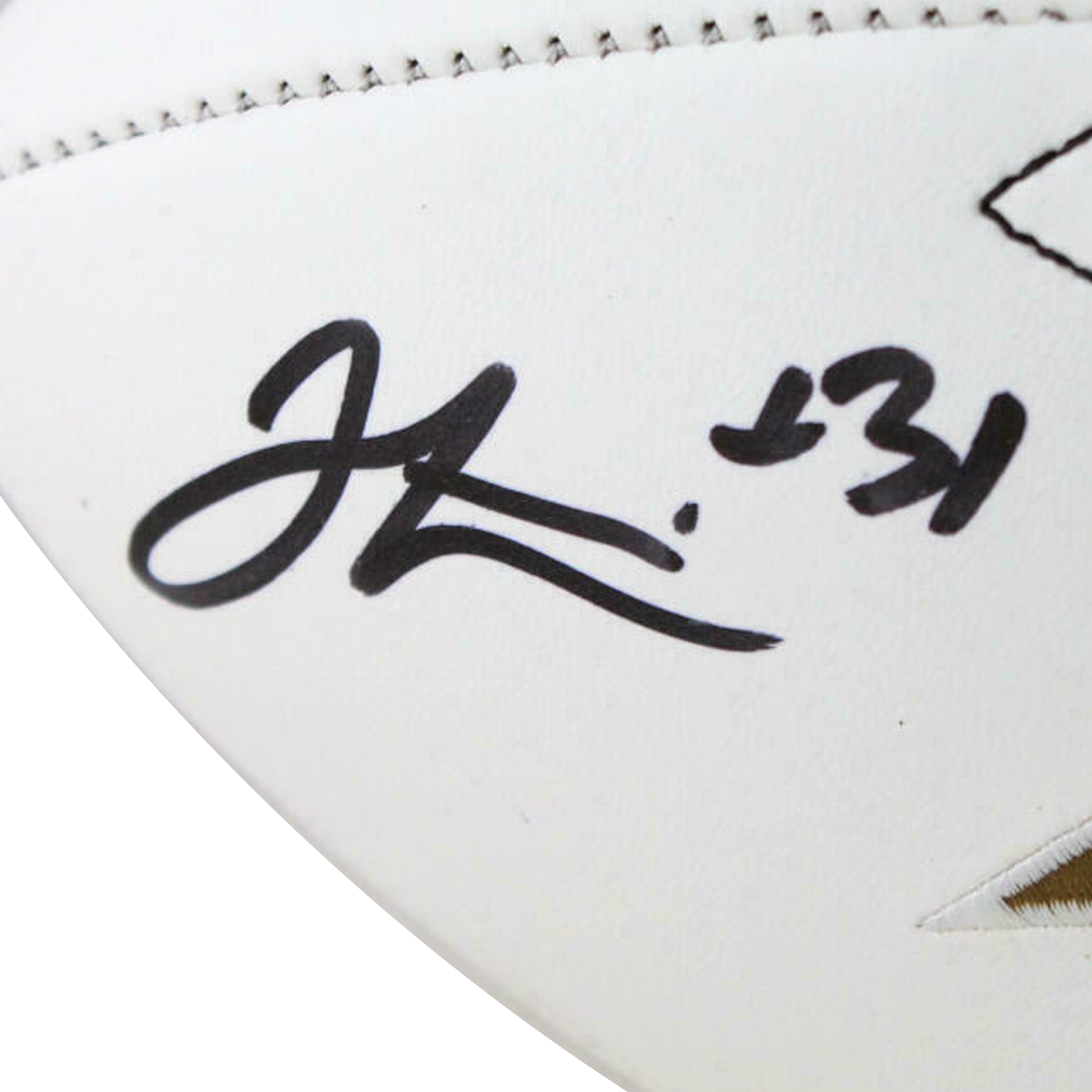 Jamal Lewis Baltimore Ravens Signed Logo Football w/ Insc (BAS COA)