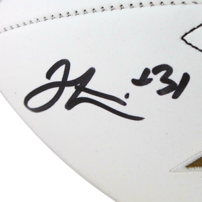 Jamal Lewis Baltimore Ravens Signed Logo Football w/ Insc (BAS COA)