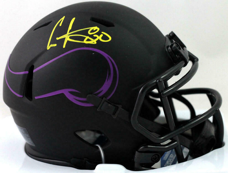 Cris Carter Minnesota Vikings Signed Mini Helmet (BAS COA)