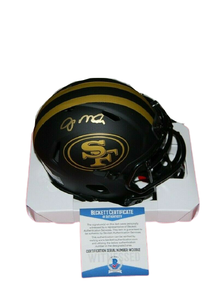 Joe Montana San Francisco 49ers Signed Eclipse Mini Helmet (BAS COA)
