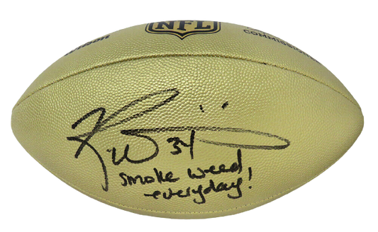 Ricky Williams Miami Dolphins Signed Wilson Duke Gold NFL F/S Football w/Smoke Weed (SCHWARTZ)