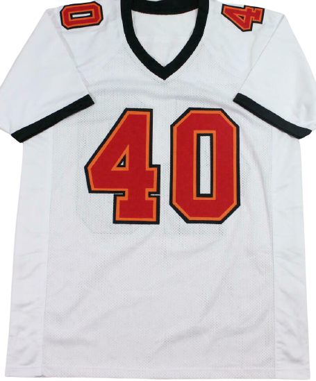 Mike Alstott Tampa Bay Buccaneers Signed White Pro Style Jersey (BAS COA)