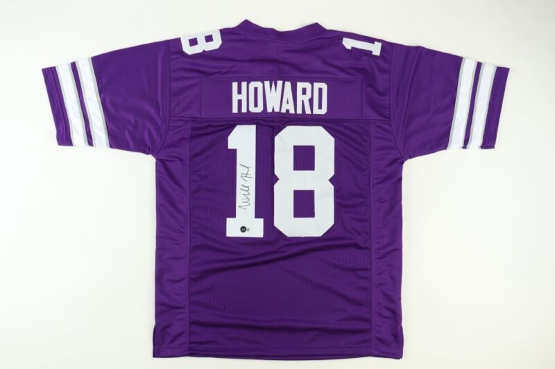WILL HOWARD SIGNED AUTOGRAPHED KANSAS STATE WILDCATS CUSTOM JERSEY BECKETT COA