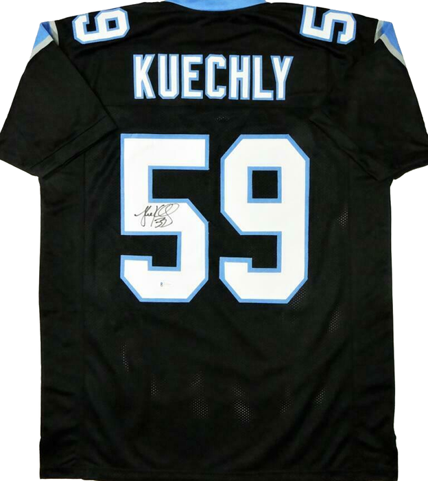 Luke Kuechly Autographed Black Pro Style Jersey (BAS COA)