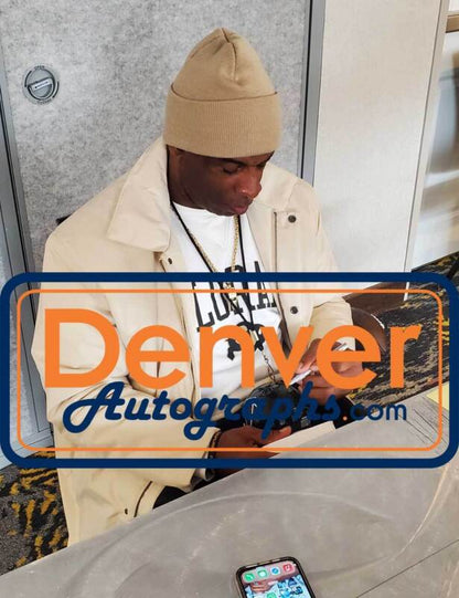 Deion Sanders Signed Atlanta Falcons 90-02 Speed Mini Helmet Beckett 39622