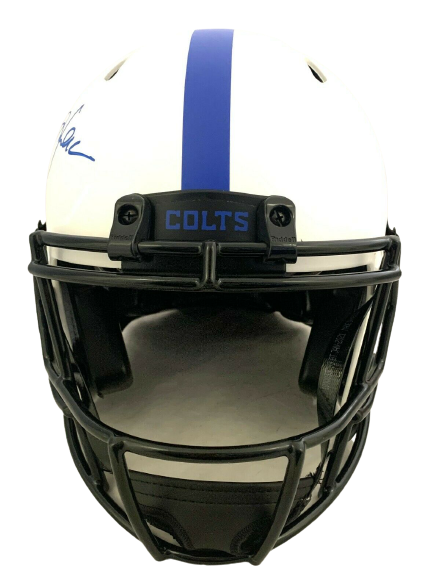 Marshall Faulk Indianapolis Colts Signed Lunar Eclipse Authentic Helmet BAS COA (Baltimore)