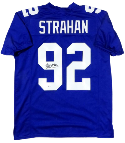 Michael Strahan New York Giants Signed Blue Pro Style Jersey (BAS COA)