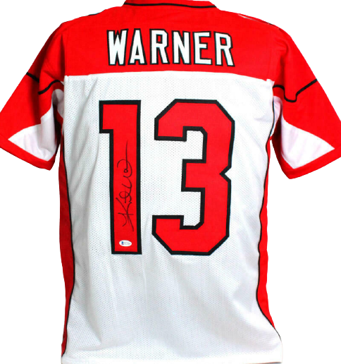 Kurt Warner Arizona Cardinals Signed White Pro Style Jersey (BAS COA)