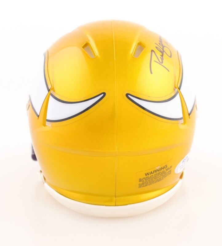 RICH GANNON SIGNED AUTOGRAPHED MINNESOTA VIKINGS FLASH MINI HELMET PSA COA