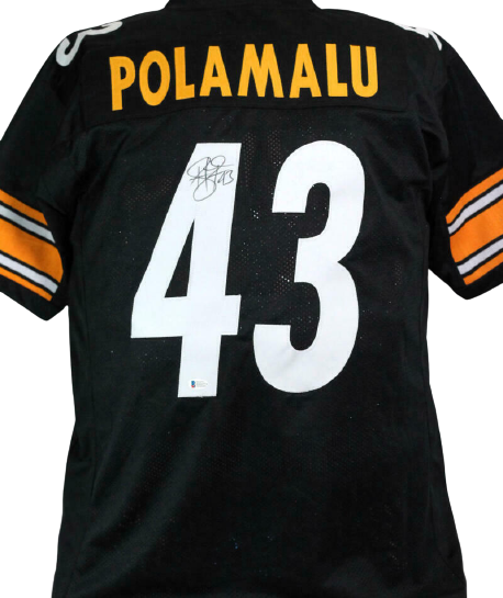 Troy Polamalu Pittsburgh Steelers Signed Black Pro Style Jersey (BAS COA)