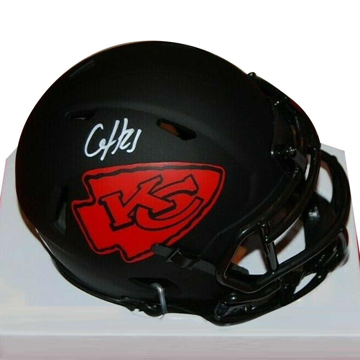 Clyde Edward-Helaire Kansas City Chiefs Signed Eclipse Mini Helmet (BAS COA)