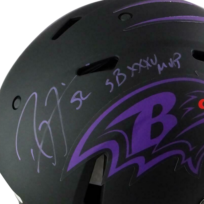 Ray Lewis Baltimore Ravens Signed F/S Speed AMP Authentic Helmet w