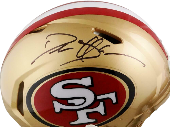 Deion Sanders San Francisco 49ers Signed SF 49ers Full-sized Speed Authentic Helmet *Black (BAS COA)