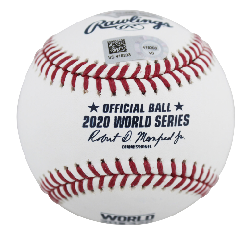 Cody Bellinger Los Angeles Dodgers 2020 World Series Logo Oml Baseball FAN COA (Brooklyn)
