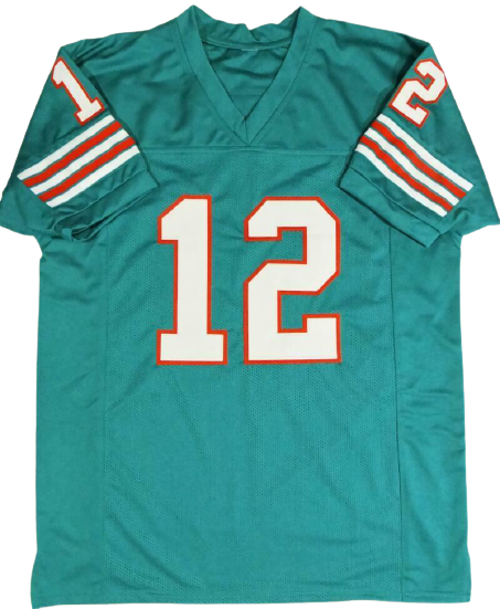 Bob Griese Miami Dolphins Signed Teal Pro Style Jersey with Insc (JSA COA)