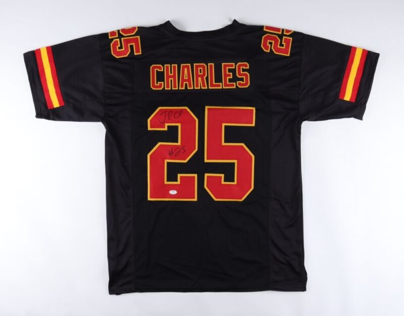 JAMAAL CHARLES SIGNED AUTOGRAPHED KANSAS CITY CHIEFS CUSTOM JERSEY BECKETT COA