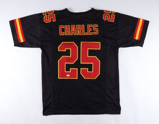 JAMAAL CHARLES SIGNED AUTOGRAPHED KANSAS CITY CHIEFS CUSTOM JERSEY BECKETT COA