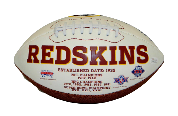 Bobby Mitchell Washington Redskins Signed Washington Redskins Logo Football with HOF (JSA COA)