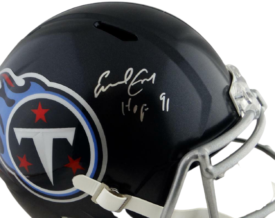 Earl Campbell Tennessee Titans Signed F/S Speed Helmet w/ HOF (JSA COA)