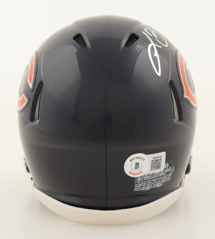 LANCE BRIGGS SIGNED AUTOGRAPHED CHICAGO BEARS SPEED MINI HELMET BECKETT COA