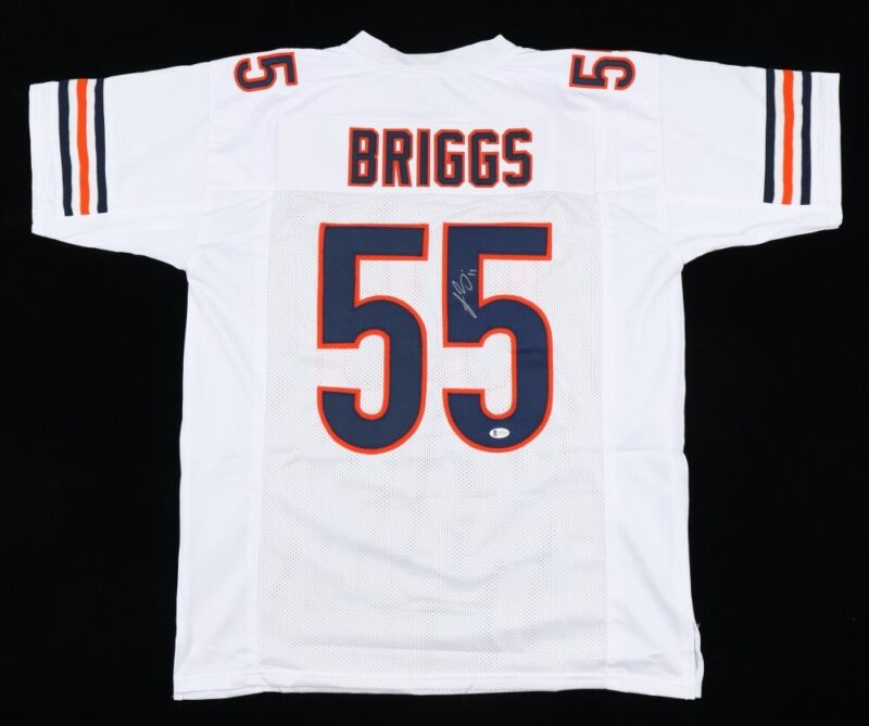 LANCE BRIGGS SIGNED AUTOGRAPHED CHICAGO BEARS CUSTOM JERSEY BECKETT COA