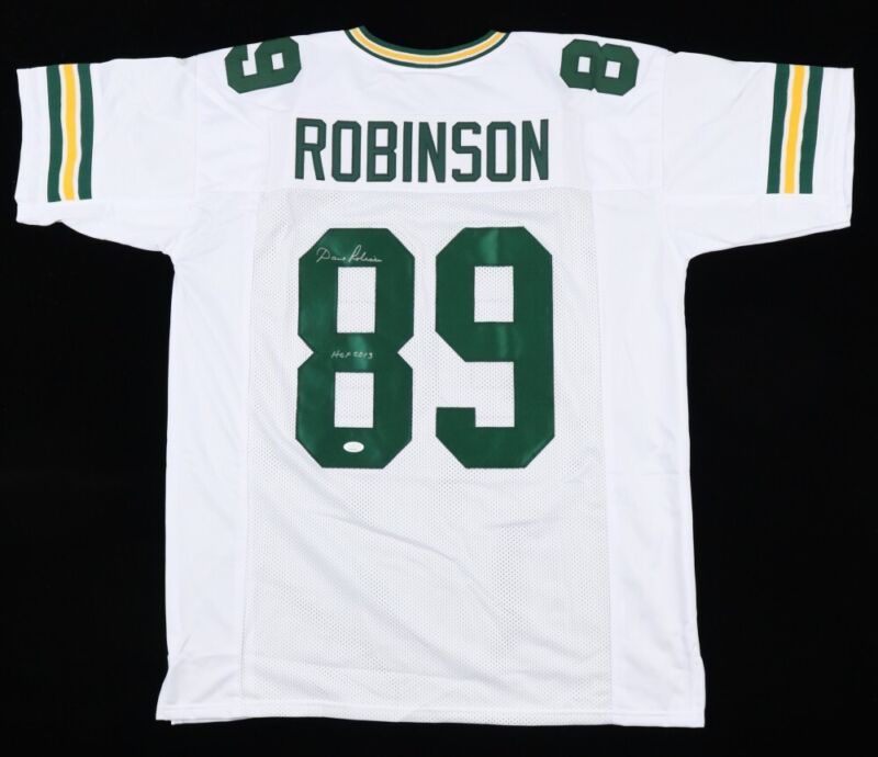 DAVE ROBINSON SIGNED AUTOGRAPHED GREEN BAY PACKERS CUSTOM JERSEY JSA COA