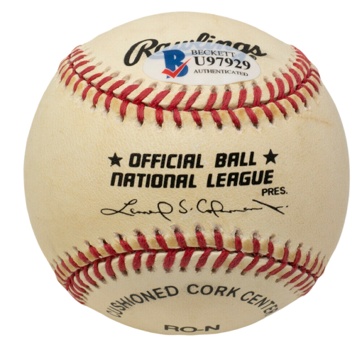 Duke Snider Los Angeles Angels Signed National League Baseball U97929 (BAS COA)