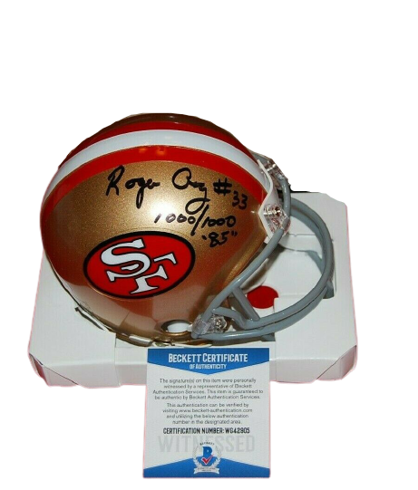 Roger Craig San Francisco 49ers Signed Throwback Mini Helmet with 1000/1000 1 (BAS COA)