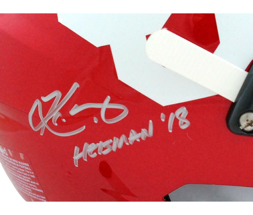 Kyler Murray, Baker Mayfield Oklahoma Sooners Signed SpeedFlex Helmet (BAS COA)