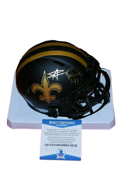 Alvin Kamara New Orleans Saints Signed Eclipse Mini Helmet (BAS COA)
