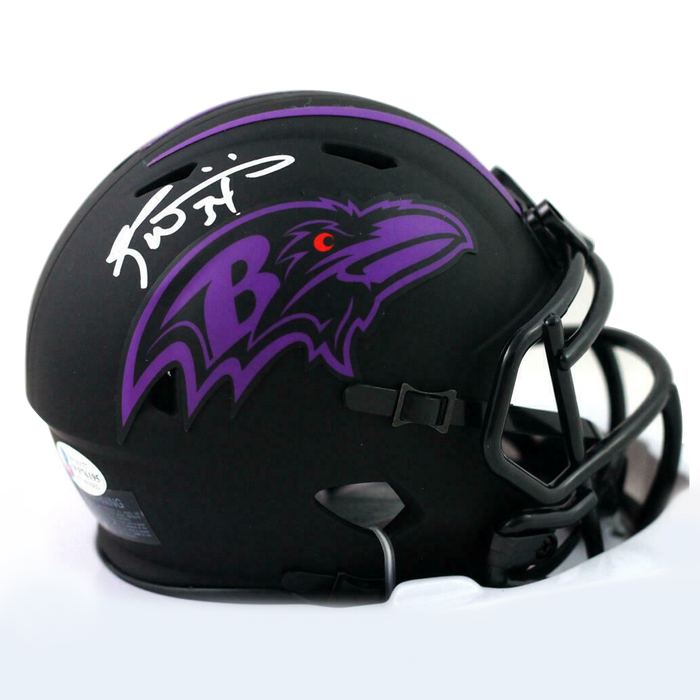Ricky Williams Baltimore Ravens Signed Eclipse Mini Helmet (BAS COA)