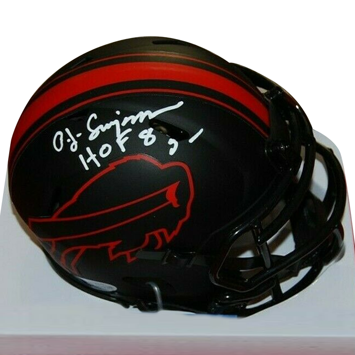 OJ SIMPSON Buffalo Bills signed Eclipse Mini Helmet HOF 85 (BAS COA)