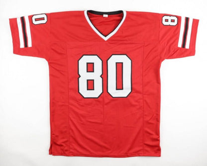 ANDRE RISON "BAD MOON" SIGNED AUTOGRAPHED ATLANTA FALCONS CUSTOM JERSEY JSA COA