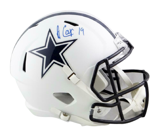 Amari Cooper Dallas Cowboys Signed F/S Flat White Speed Helmet- (JSA COA)