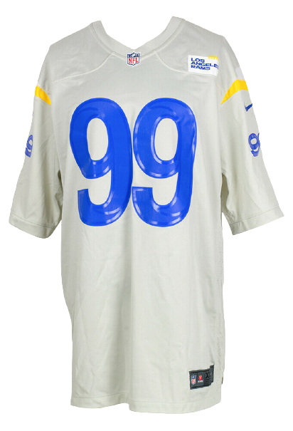 Aaron Donald Los Angeles Rams Signed Cream Nike Game Football Jersey (JSA COA), , 