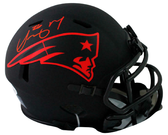 Sony Michel New England Patriots Signed Patriots Eclipse Speed Mini Helmet (BAS COA)