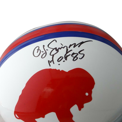 O. J. Simpson Buffalo Bills Signed F/S 65-73 TB Helmet with HOF (JSA COA)