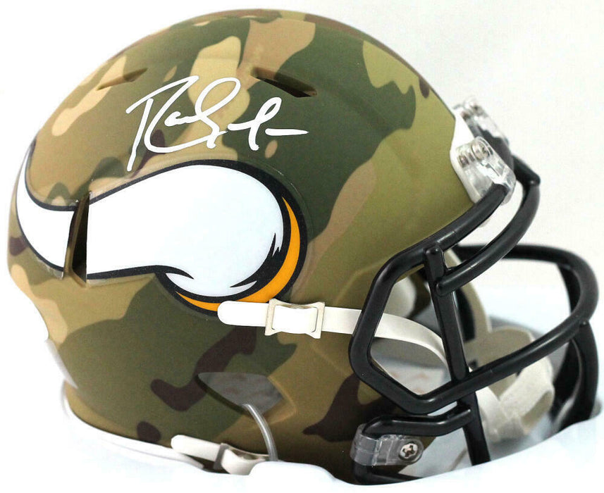 Randy Moss Minnesota Vikings Signed Minnesota Vikings Camo Speed Mini Helmet -(BAS COA)
